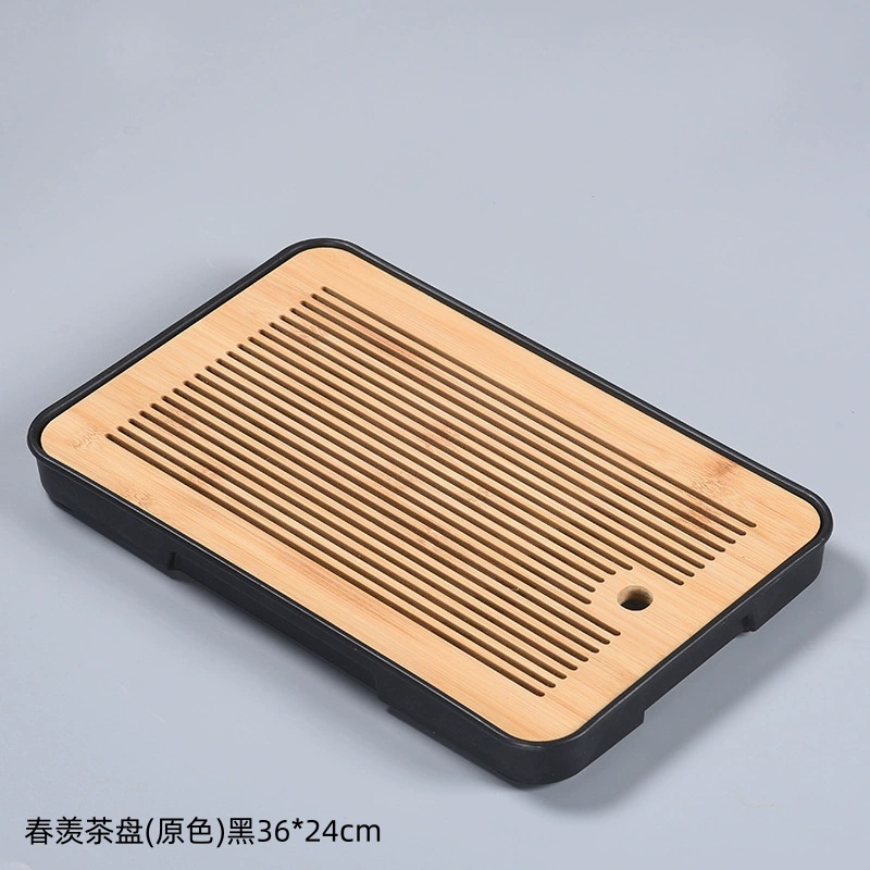 春羡茶盘原色黑36×24cm