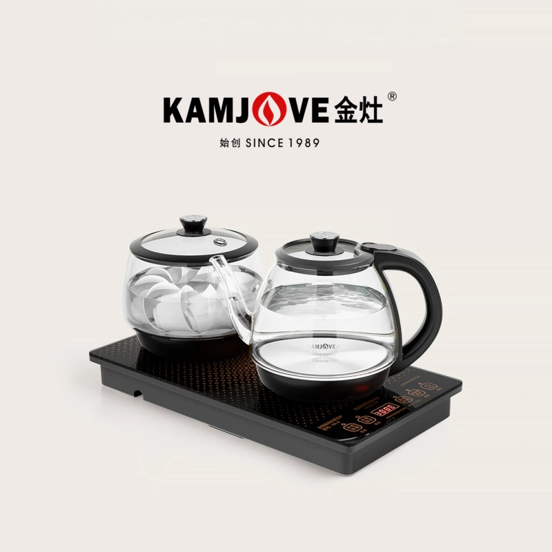 昆明金灶FA系列全智能顺泉式茶艺炉宣传视频封面，全自动手柄上水电茶炉实拍