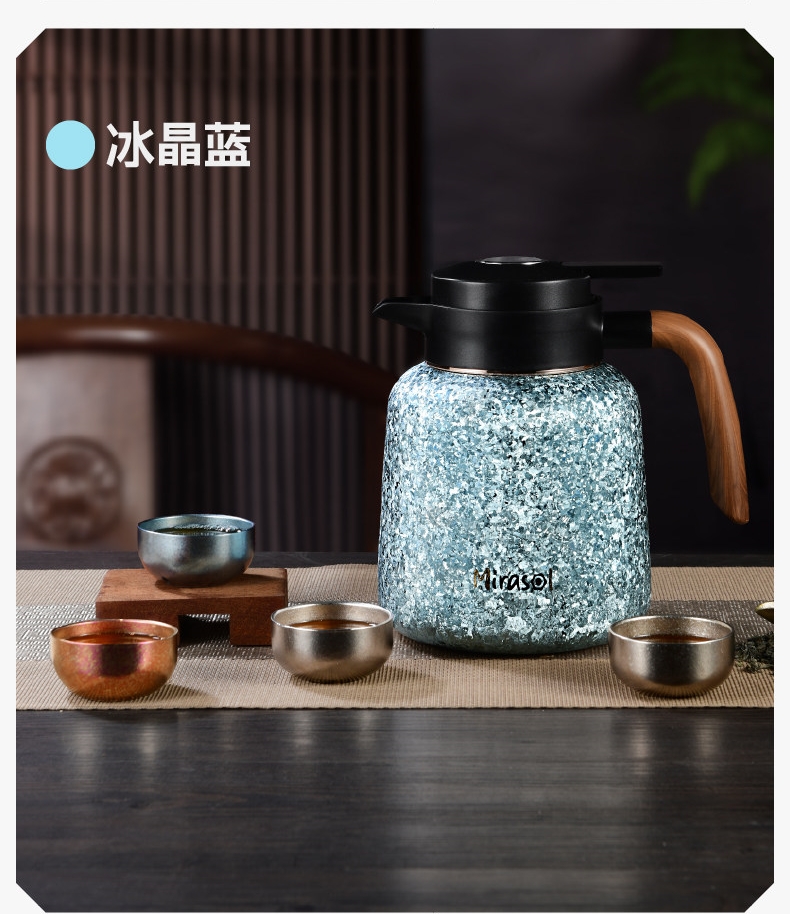 凛冬银配色纯钛焖茶壶 简约大气