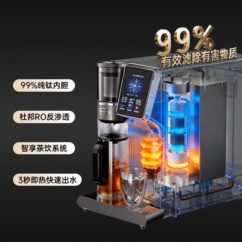 钛立维纯钛富锶萃茶净饮机 核心卖点展示