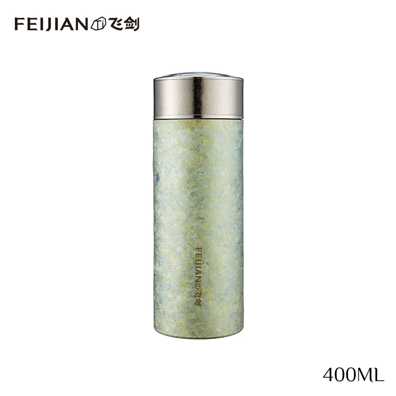 飞剑臻烁钛晶保温杯 400ml 金鳞绿