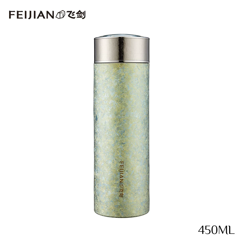 飞剑臻烁钛晶保温杯 450ml 金鳞绿