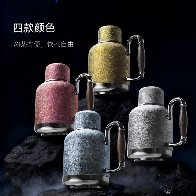 尚明纯钛焖茶壶 18°敞口出水设计展示