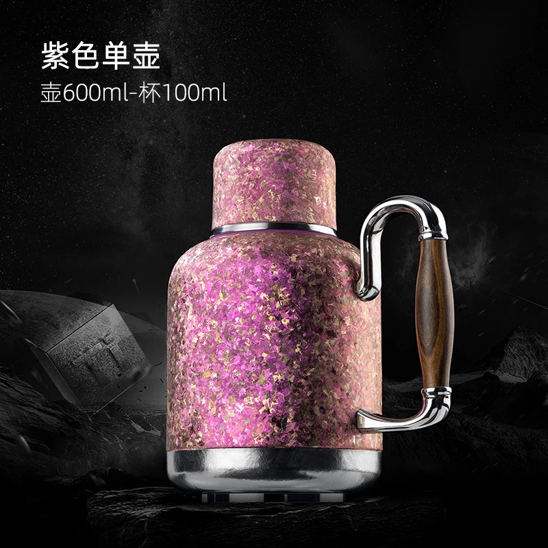 samadoyo尚明Ti03纯钛焖茶壶 星钻紫配色展示